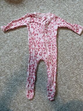 Kyte Baby 3-6 month pink Leopard-Print Kids One-Piece Sleep Suit